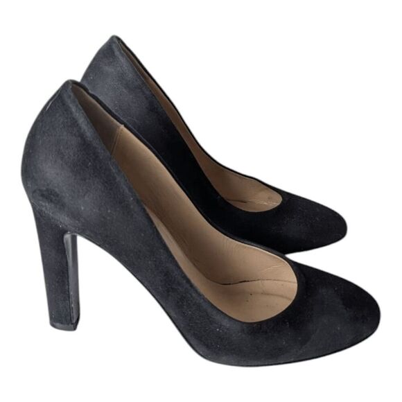 DIANE VON FURSTENBERG Michelle Black Suede Pump Size 6.5M - Picture 2 of 7